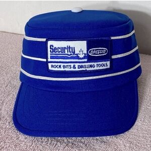 Vintage Blue Security Rock Bits & Drilling Tools Snap Back Hat
